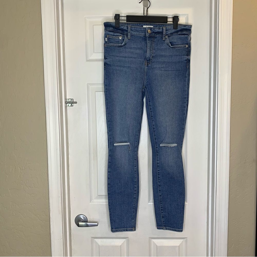 Lovers and Friends Ricky Low Rise Stretch Skinny Jeans Distressed Size 28